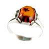 Bague argent avec ambre