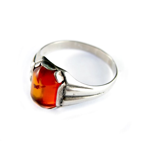 Bijou classique en argent 925 et ambre véritable