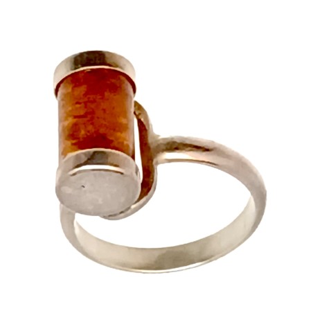 Bagues argent avec ambre véritable