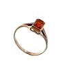Bague en argent avec ambre