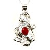 Pendentif avec la cornaline, bijou artisanal.