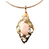Collier avec quartz rose, bijou fait main en France.