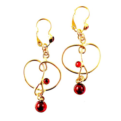 Boucles d'oreilles artisanales de créateur français