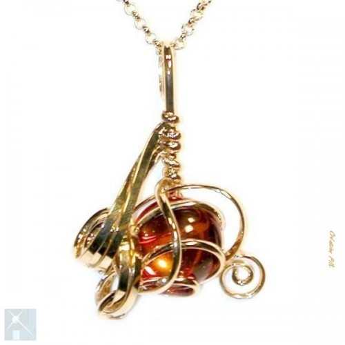 Pendentif sur chaîne longue. Bijou pour femme fait main.