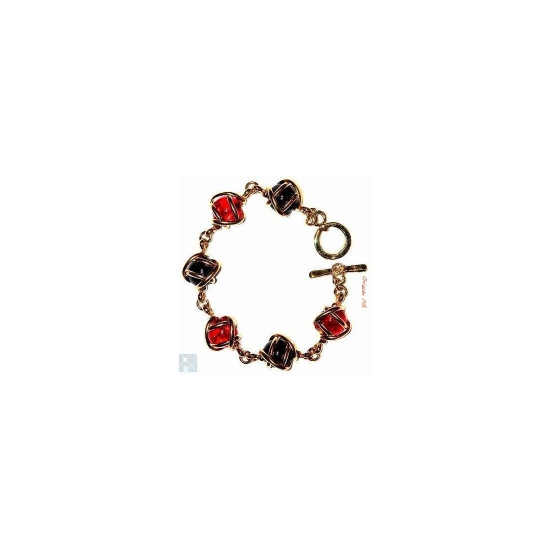 Bracelet Fantaisie Doré Avec Strass Qudo Jewellery - 18.5 Cm, Neuf Avec étiquettes