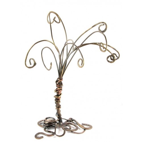 Arbre à bijoux avec une pierre noire