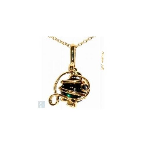 Petit pendentif couleur émeraude (vert foncé)