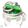 Bague de couleur vert péridot qui saura vous ravir par la distinction de ses formes.