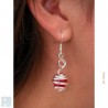 Boucles d'oreilles, création artisanale argent.