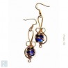 Boucles d'oreilles bleues.