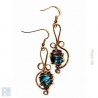 Boucles d'oreilles-bleu clair.