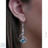 Boucles d'oreilles-bleu clair.