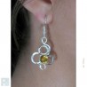 Petites fleurs fantaisie en boucles d'oreilles argent.