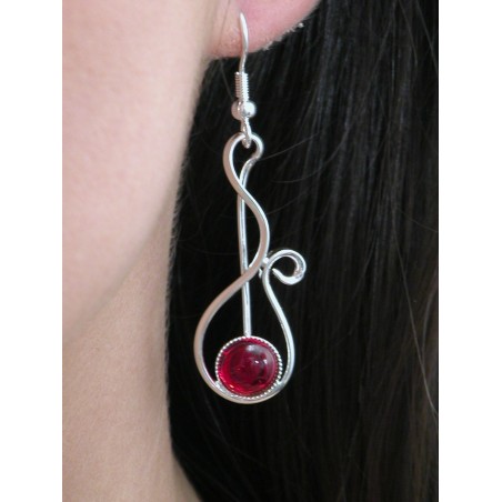 Boucles d'oreilles aériennes, argent.